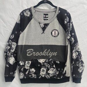 Brooklyn Nets Sweater NBA Basketball Pullover Floral Pullover - Women's - Medium
